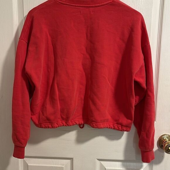 Amuse Society El Campo Red Cropped Pullover Sweater Sz S - Picture 7 of 8